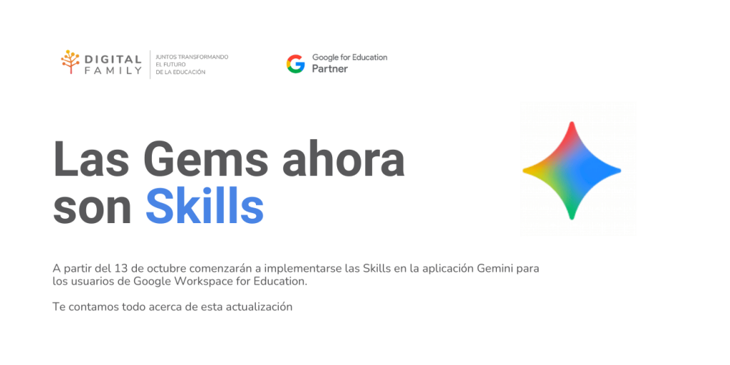 Gemini de Gems a Skills, lo que necesitas saber sobre el cambio